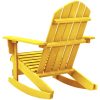 Gungstol adirondack massivt granträ gul vidaXL – miniatyr 4
