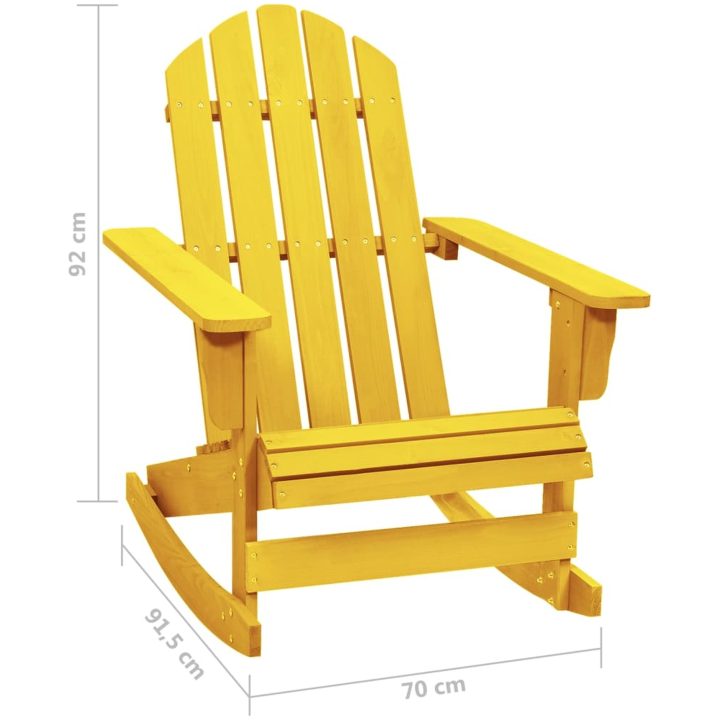 Gungstol adirondack massivt granträ gul vidaXL – bild 6
