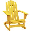 Gungstol adirondack massivt granträ gul vidaXL – miniatyr 1