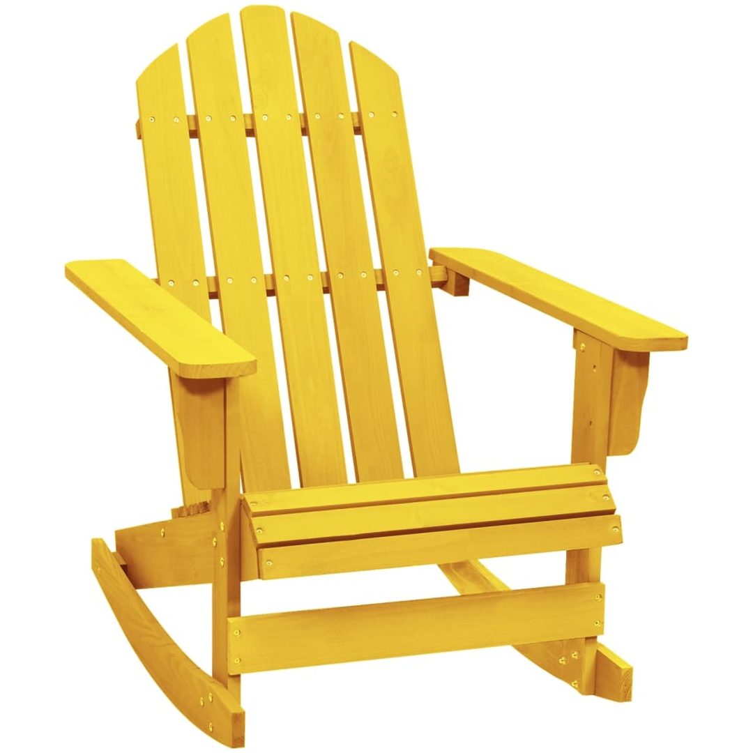 Gungstol adirondack massivt granträ gul vidaXL