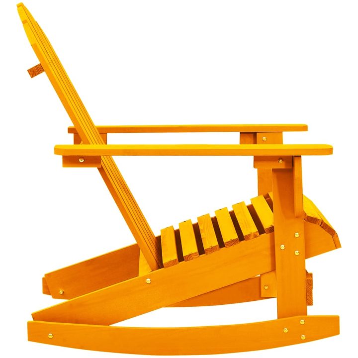 Gungstol adirondack massivt granträ orange vidaXL – bild 3