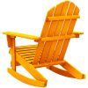 Gungstol adirondack massivt granträ orange vidaXL – miniatyr 4