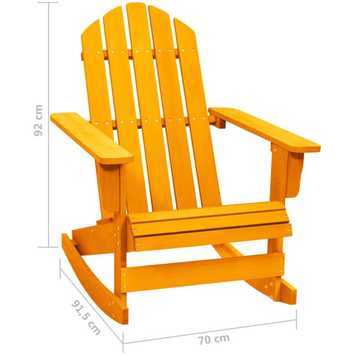 Gungstol adirondack massivt granträ orange vidaXL – bild 6