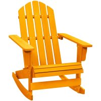 Gungstol adirondack massivt granträ orange vidaXL