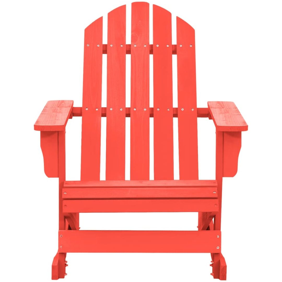 Gungstol adirondack massivt granträ röd vidaXL – bild 2