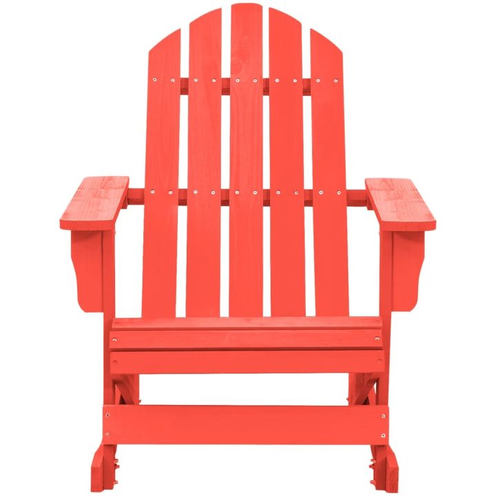Gungstol adirondack massivt granträ röd vidaXL – bild 2