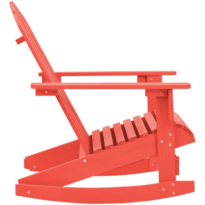 Gungstol adirondack massivt granträ röd vidaXL – bild 3
