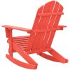 Gungstol adirondack massivt granträ röd vidaXL – miniatyr 4