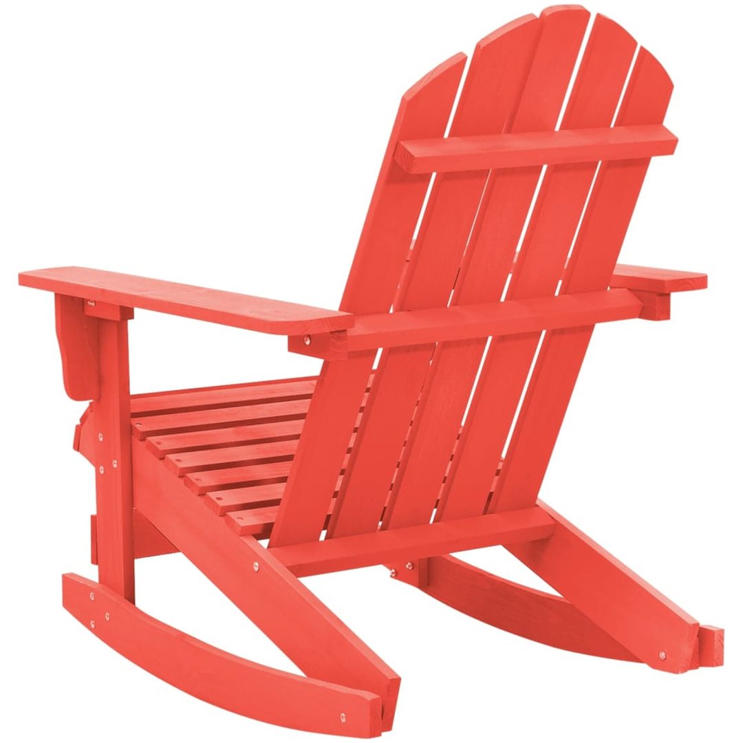 Gungstol adirondack massivt granträ röd vidaXL – bild 4