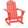 Gungstol adirondack massivt granträ röd vidaXL – miniatyr 6