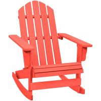 Gungstol adirondack massivt granträ röd vidaXL
