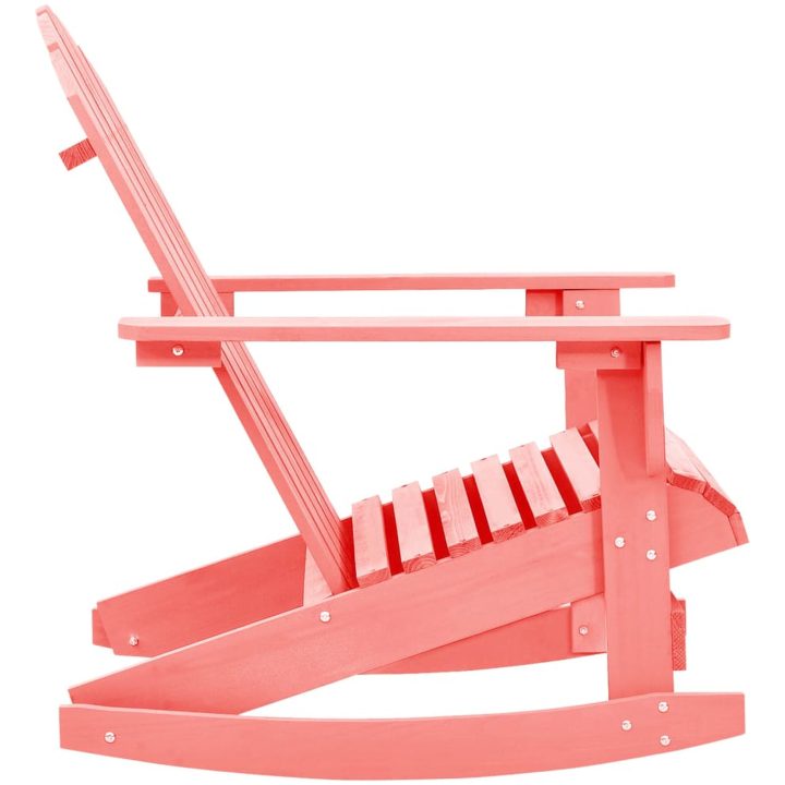 Gungstol adirondack massivt granträ rosa vidaXL – bild 3