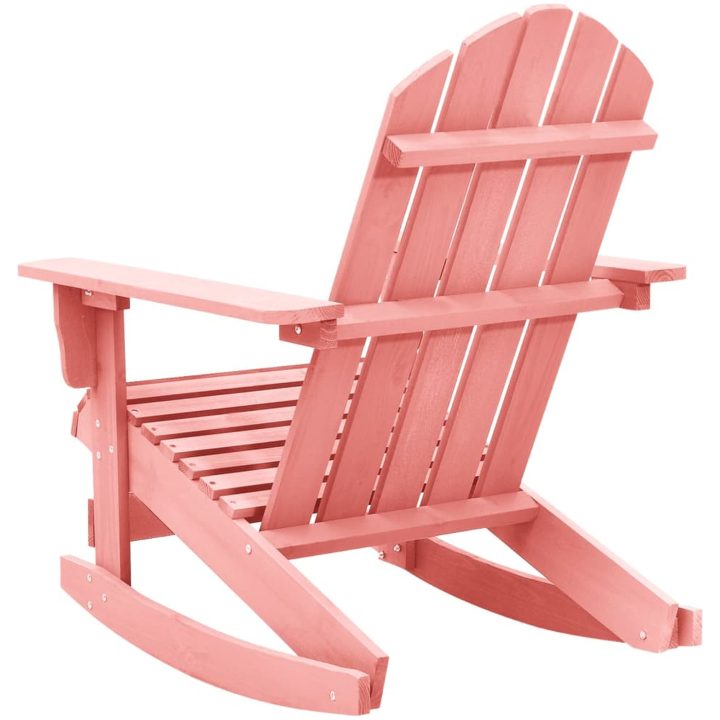 Gungstol adirondack massivt granträ rosa vidaXL – bild 4