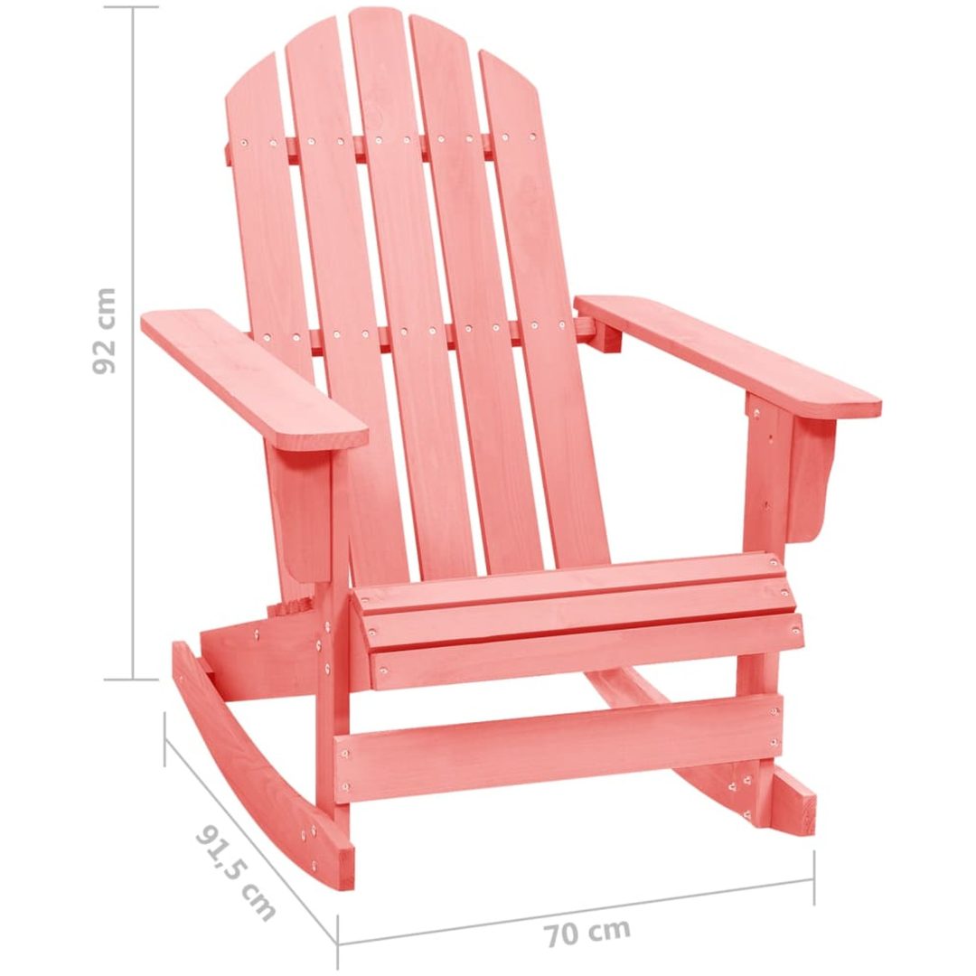 Gungstol adirondack massivt granträ rosa vidaXL – bild 6
