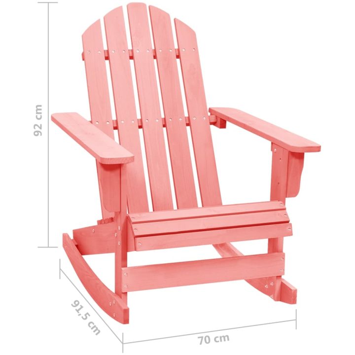 Gungstol adirondack massivt granträ rosa vidaXL – bild 6