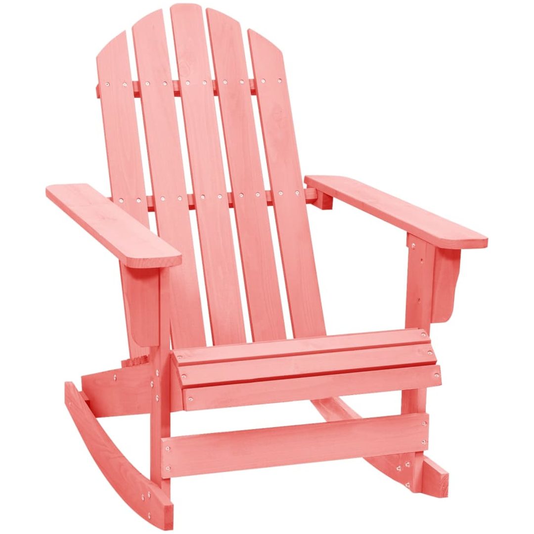 Gungstol adirondack massivt granträ rosa vidaXL