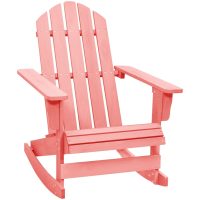 Gungstol adirondack massivt granträ rosa vidaXL