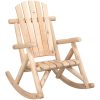 Gungstol för trädgården 69x96x101 cm massivt granträ vidaXL – miniatyr 2