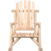 Gungstol för trädgården 69x96x101 cm massivt granträ vidaXL – miniatyr 3