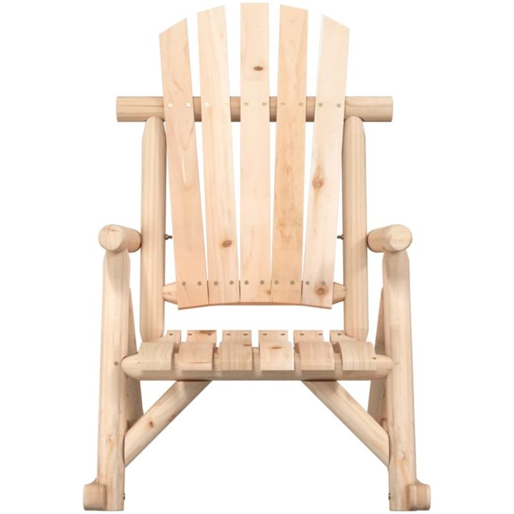 Gungstol för trädgården 69x96x101 cm massivt granträ vidaXL – bild 3