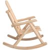 Gungstol för trädgården 69x96x101 cm massivt granträ vidaXL – miniatyr 4