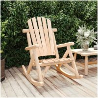 Gungstol för trädgården 69x96x101 cm massivt granträ vidaXL