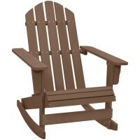 Gungstol för trädgården trä brun vidaXL