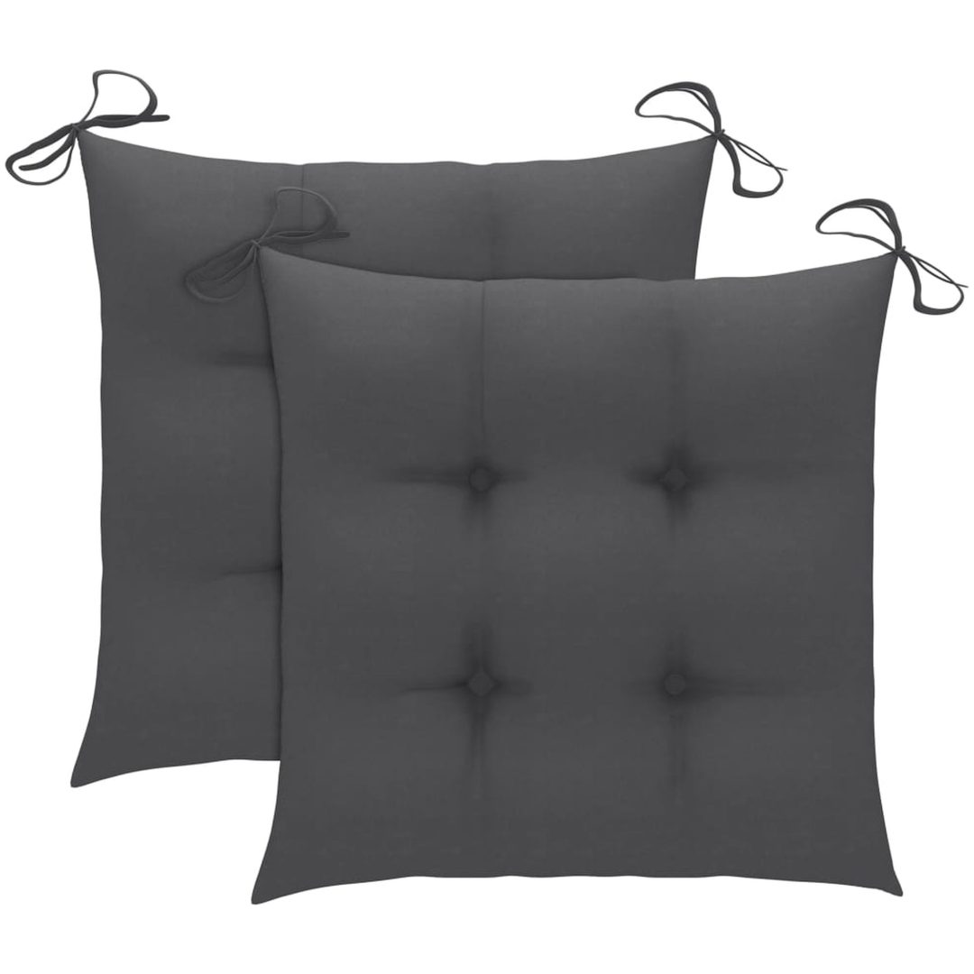 Gungstol med antracit dyna massiv teak vidaXL – bild 2