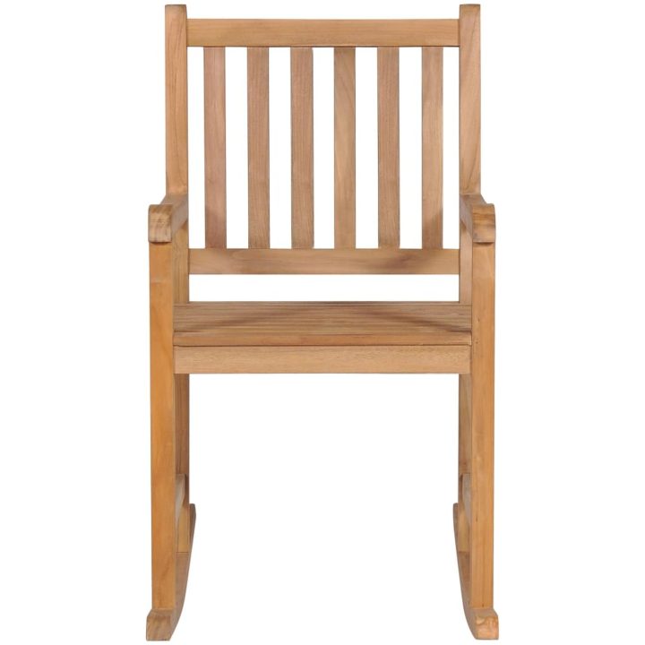 Gungstol med blå dyna massiv teak vidaXL – bild 8