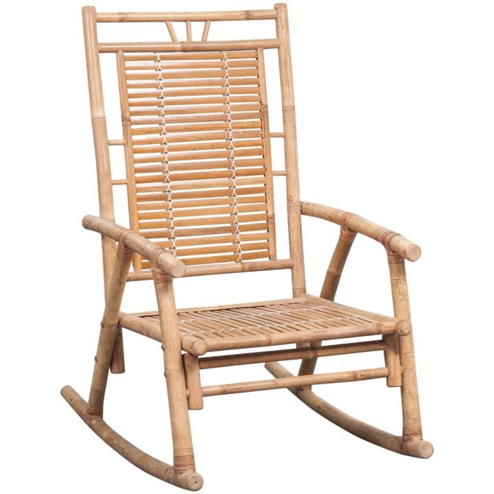 Gungstol med dyna bambu vidaXL 120 x 50 x 4 cm – bild 2