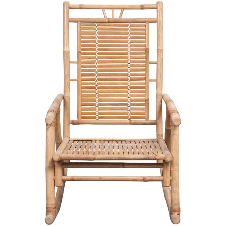 Gungstol med dyna bambu vidaXL 120 x 50 x 4 cm – bild 3