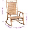 Gungstol med dyna bambu vidaXL 120 x 50 x 4 cm – miniatyr 8
