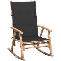 Gungstol med dyna bambu vidaXL