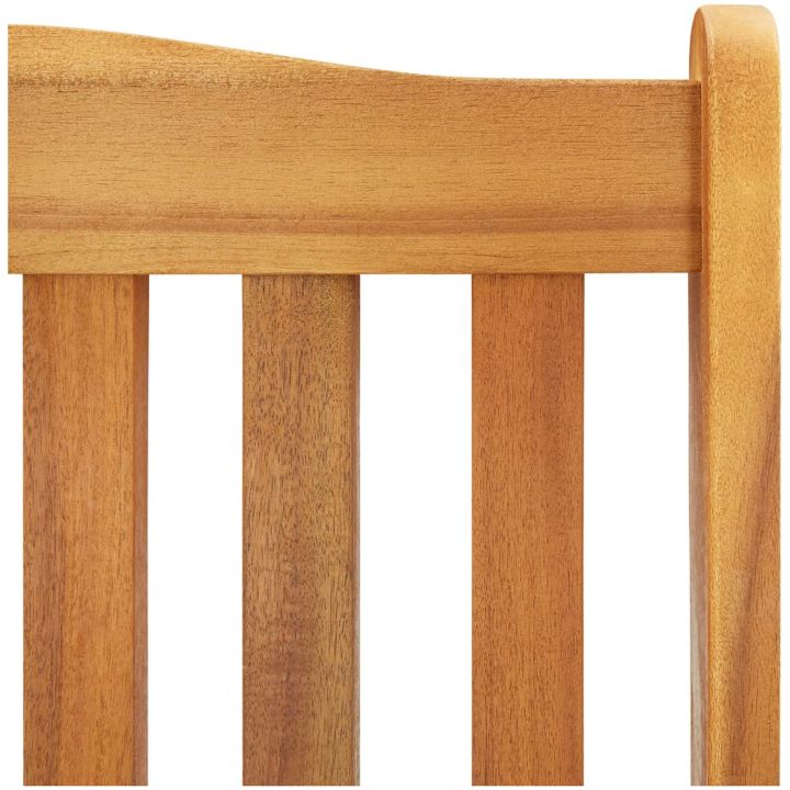 Gungstol med dynor grå massivt akaciaträ vidaXL 120 x 50 x 3 cm – bild 5