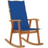 Gungstol med dynor grå massivt akaciaträ vidaXL 120 x 50 x 3 cm – miniatyr 1