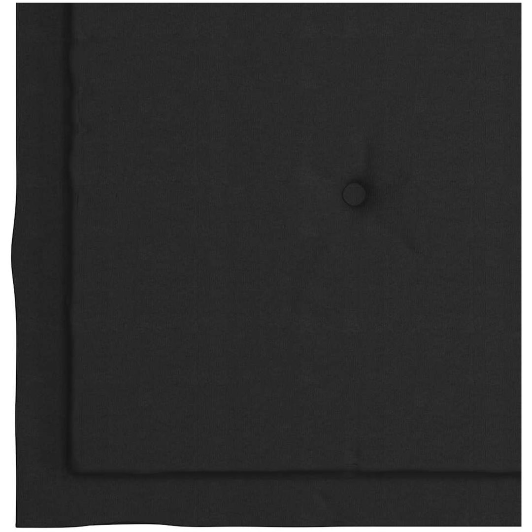 Gungstol med svart dyna massiv teak vidaXL – bild 5