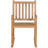 Gungstol med svart dyna massiv teak vidaXL – miniatyr 7