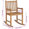 Gungstol med svart dyna massiv teak vidaXL – miniatyr 9