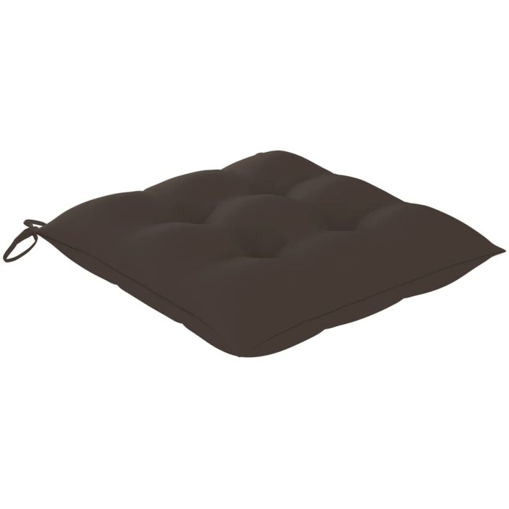 Gungstol med taupe dyna massiv teak vidaXL – bild 4