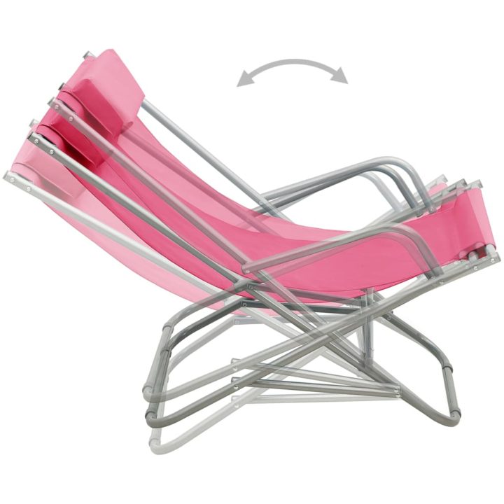 Gungstolar 2 st stål rosa vidaXL – bild 5