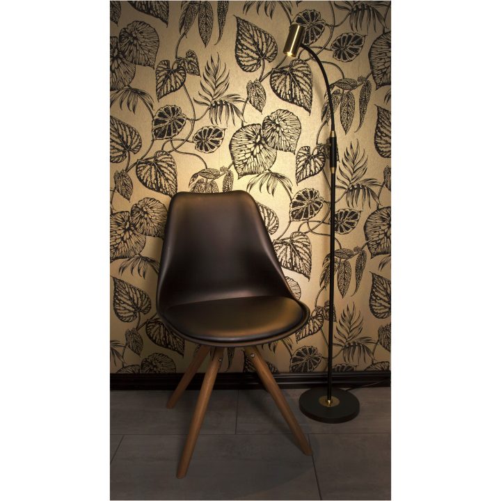 Gusto Golvlampa. Svart/mässing ANETA HOME Sockel LED Svart /Matt Mässing – bild 5