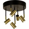 Gusto Takspot, Sv/mässing ANETA HOME Sockel LED Svart /Matt Mässing – miniatyr 1