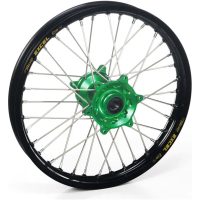 Haan Wheels Rear KX+F 03-.. 19-2,15 Black Rim - Green Hub