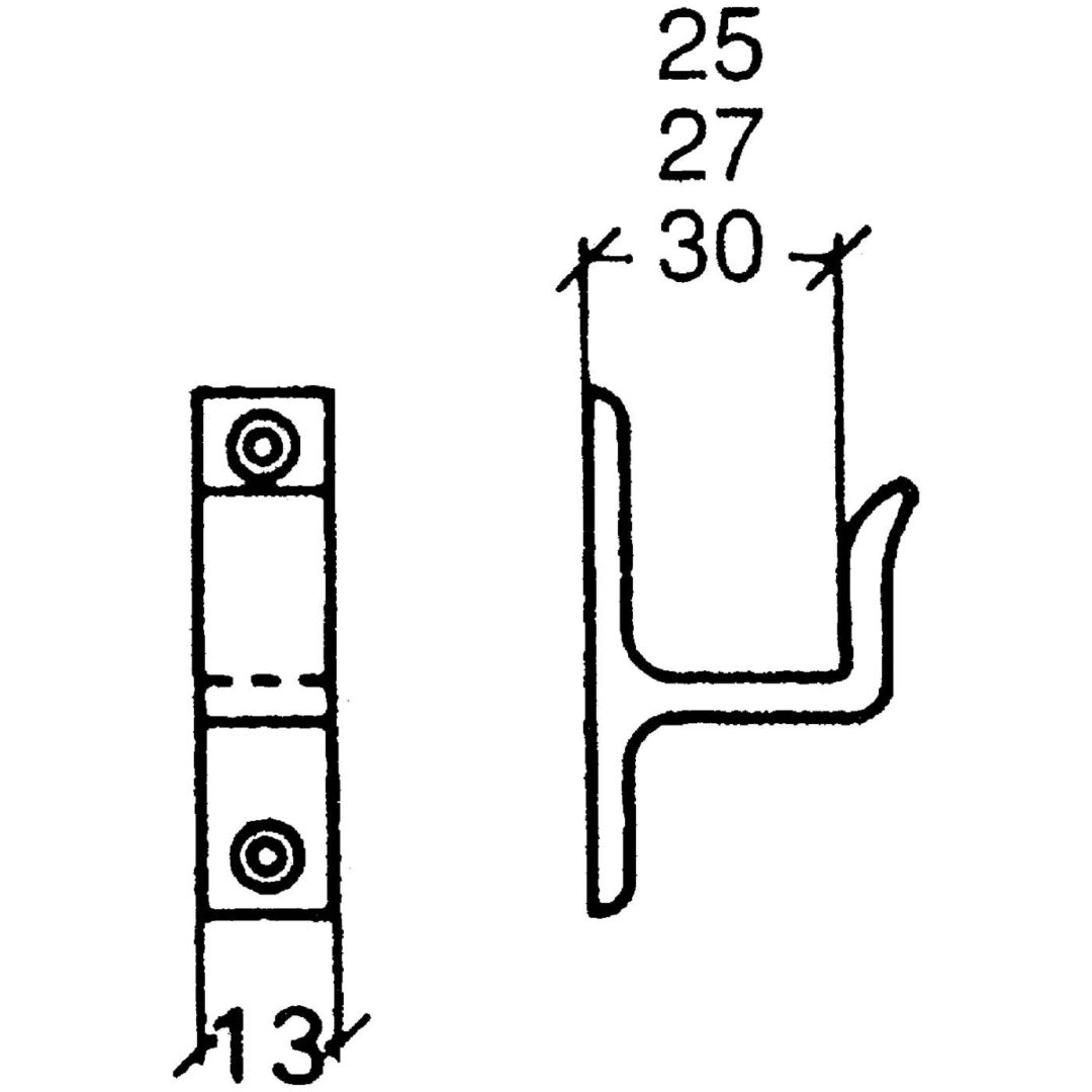 Hake Fix 338D DUBBELHAKE 338/27 KROM PP – bild 2