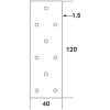 Hålplatta Hp FASTCC 40x120x1,5 mm – miniatyr 3