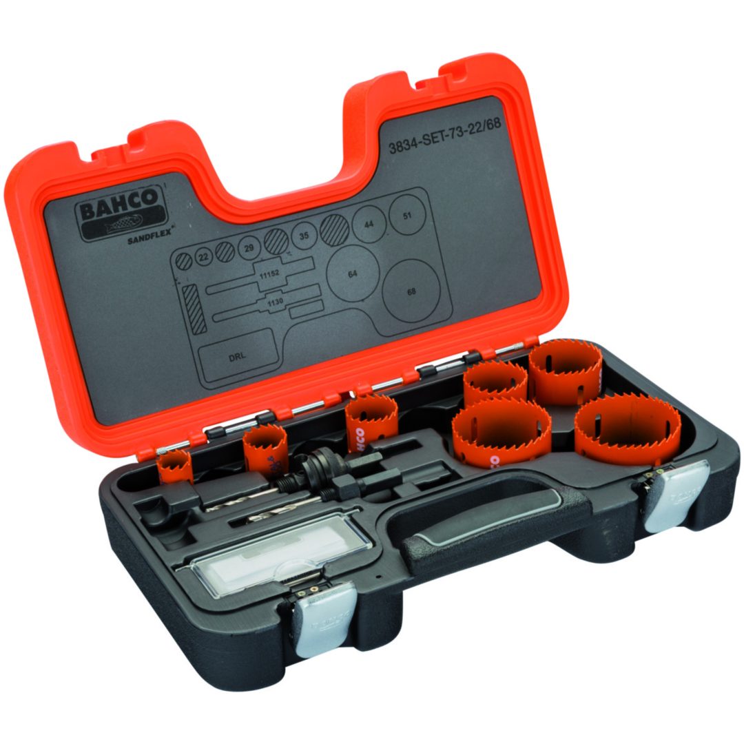 Hålsågssats Sandflex 10 delar 22-68mm BAHCO 10 delar: 22-68mm