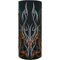 Halsvärmare Motley Tube Pinstripe Flame Svart Blå Orange Vit ZAN HEADGEAR