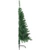 Halv plastgran med fot grön 120 cm PVC vidaXL 120 x 68 cm – miniatyr 4