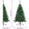 Halv plastgran med fot grön 120 cm PVC vidaXL 120 x 68 cm – miniatyr 8