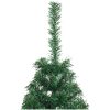 Halv plastgran med fot grön 150 cm PVC vidaXL 150 x 95 cm – miniatyr 5